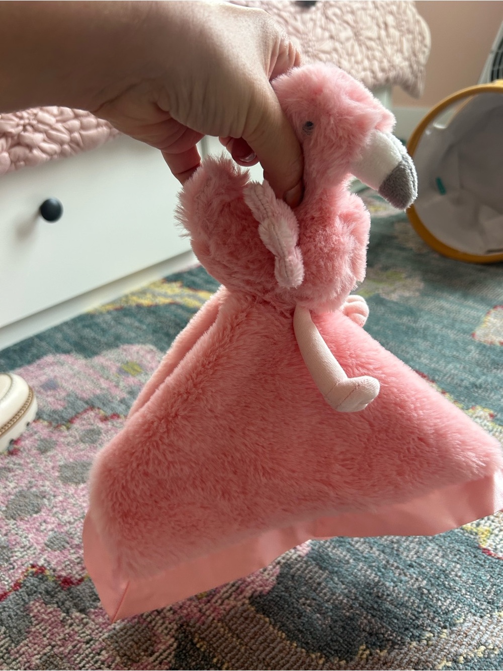 Pink Plush Flamingo Lovey Blanket Cloud Island - Picture 3 of 3